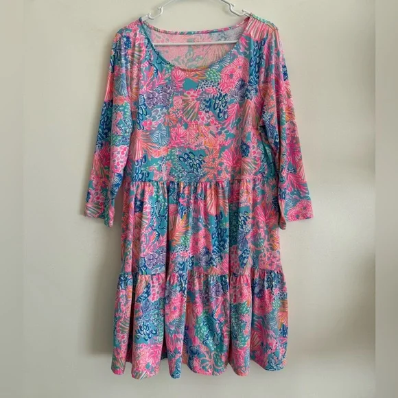 Lilly Pulitzer Geanna Swing Dress Multi Splendor in the Sand - Picture 2 of 6